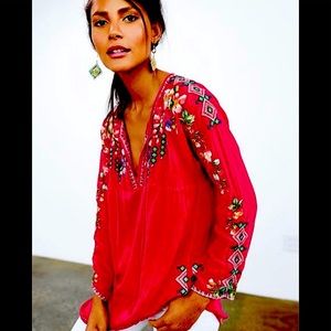💕Johnny Was Vanessa Georgette Embroidered Tunic
